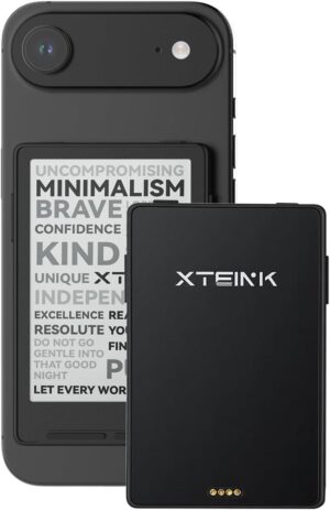 XTEINK X3 3.7" Pocket E-Ink eBook Reader, Space Black | Ultra-thin 0.2" design with magnetic pogo-pin charging, gyroscope page-turn, 16GB storage, and distraction-free reading